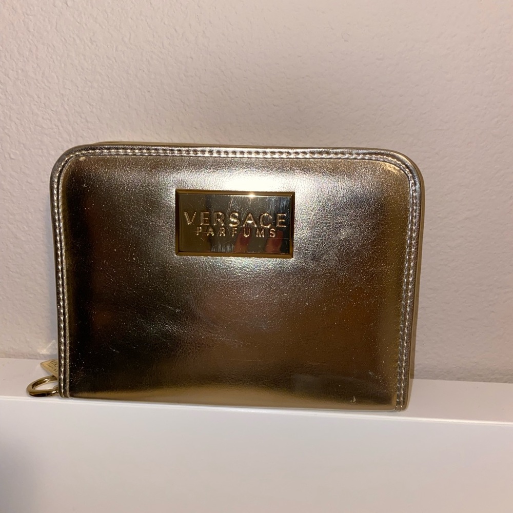 VERSACE parfums gold clutch. Brand new.